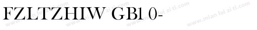 FZLTZHIW GB1 0字体转换